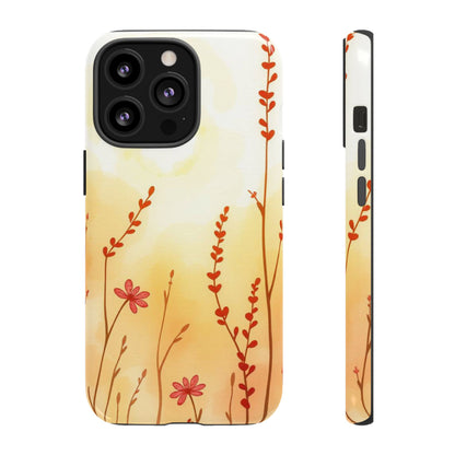 Boho Chic Watercolour Wildflower Dusk Pattern Phone Case - Multicolor Phone Case - iPhone 13 Pro / Glossy