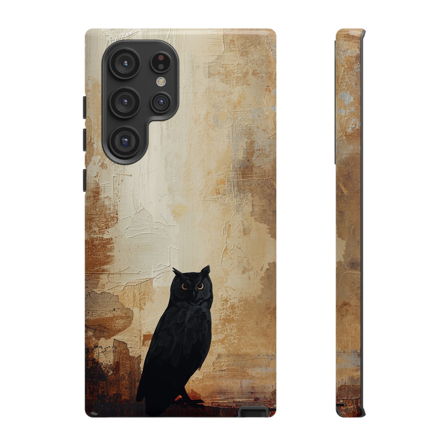 Samsung Galaxy S22 Ultra / Glossy Phone Case - Beautiful Abstract Owl Design Phone Case