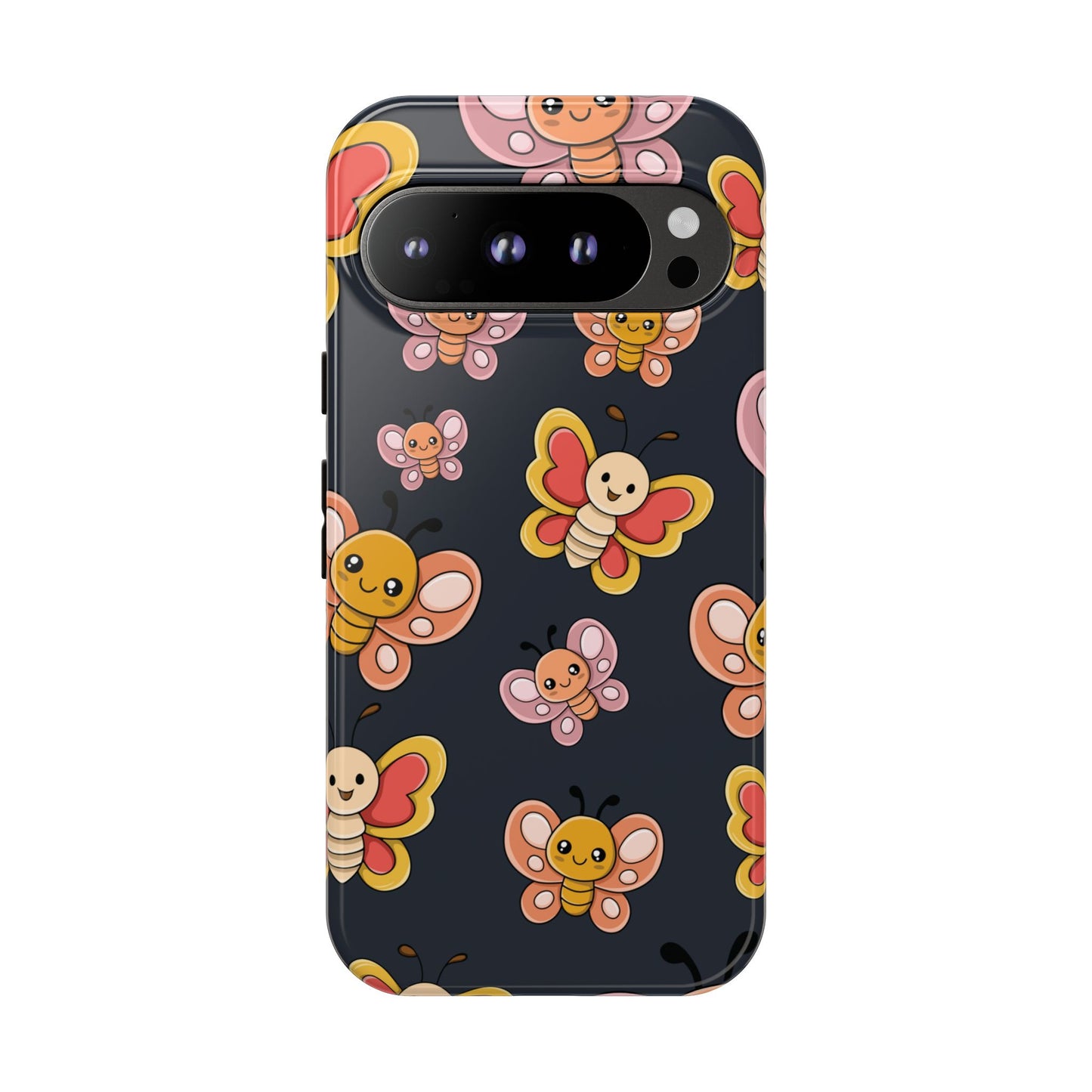 Grey Butterfly Sticker Design Phone Case - Grey Phone Case - Google Pixel 9 Pro / Glossy
