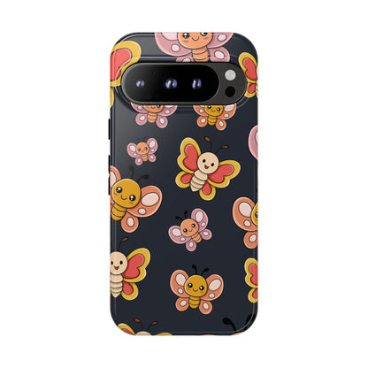 Grey Butterfly Sticker Design Phone Case - Grey Phone Case - Google Pixel 9 Pro / Glossy