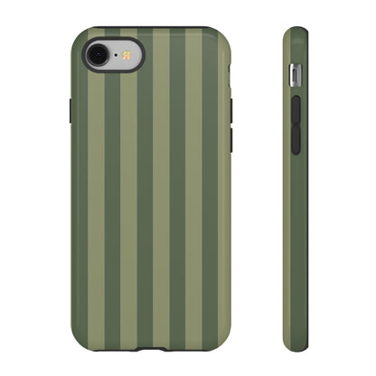 iPhone 8 / Glossy Phone Case - ’Green Stripe Pattern’ Phone Case