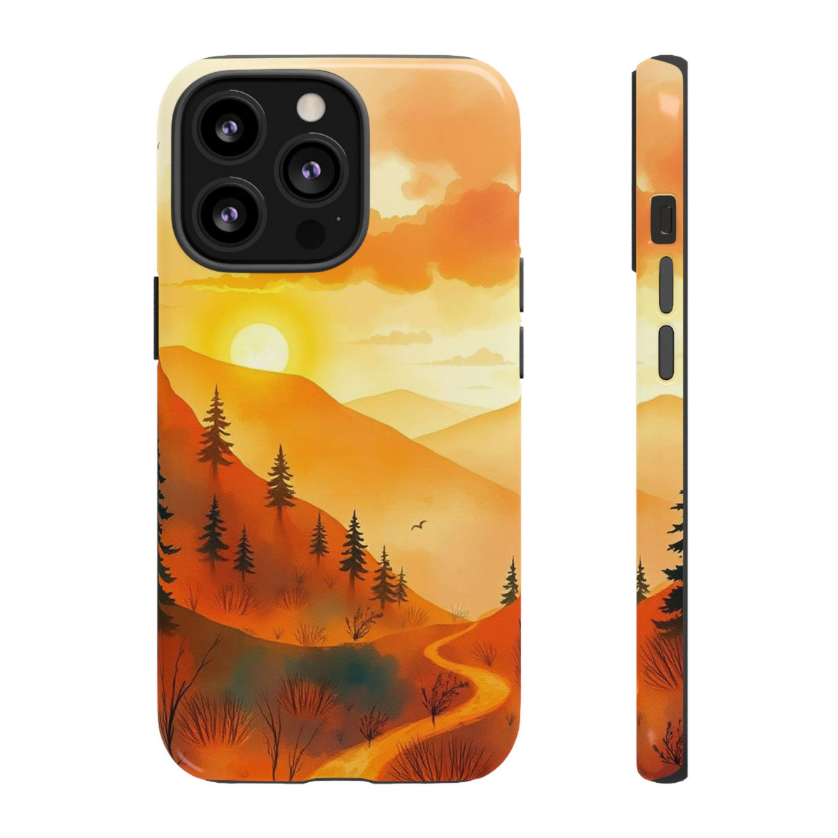 Golden Sunset Design Phone Case - Multicolor Phone Case - iPhone 13 Pro / Glossy