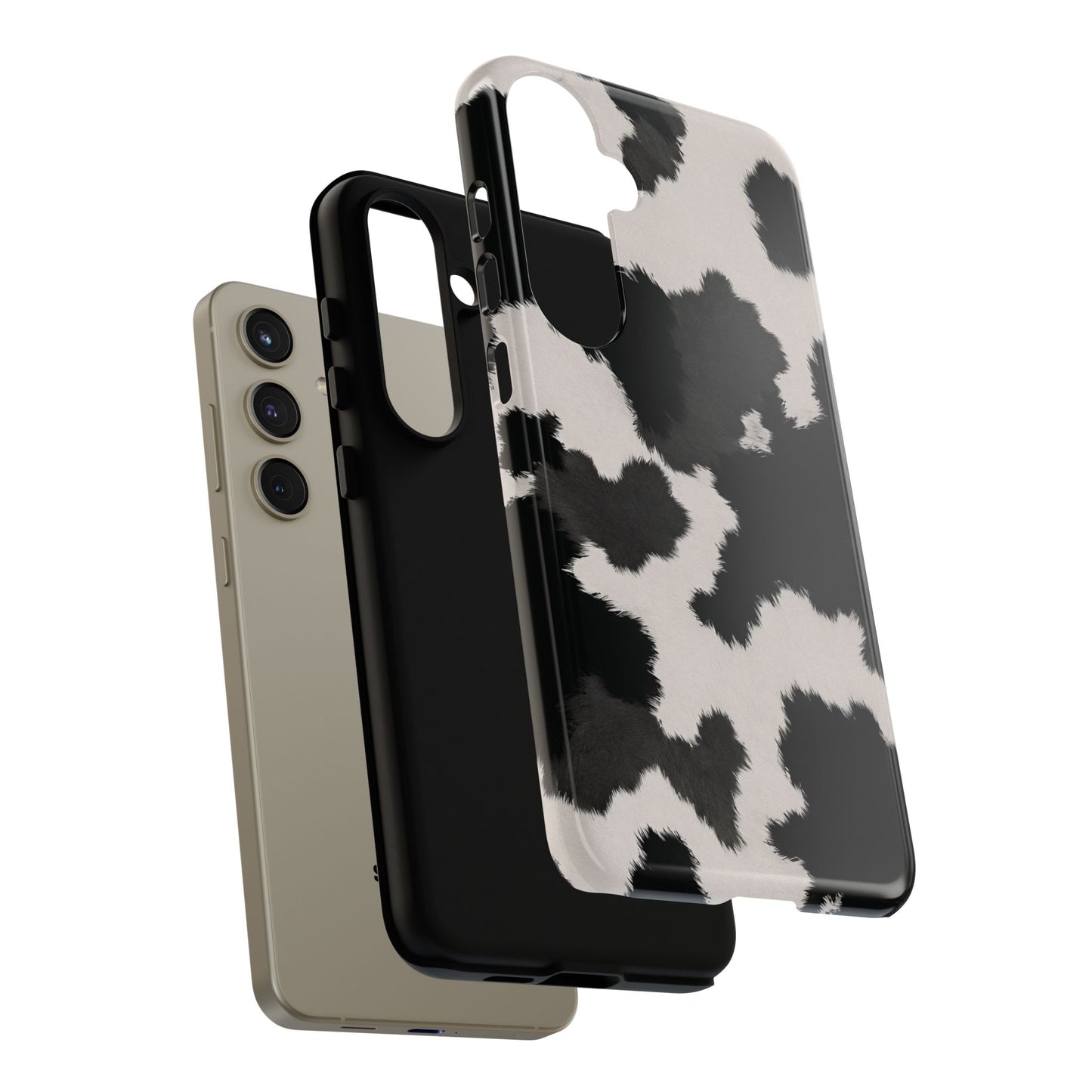 Modern Monochrome Cow Print Phone Case