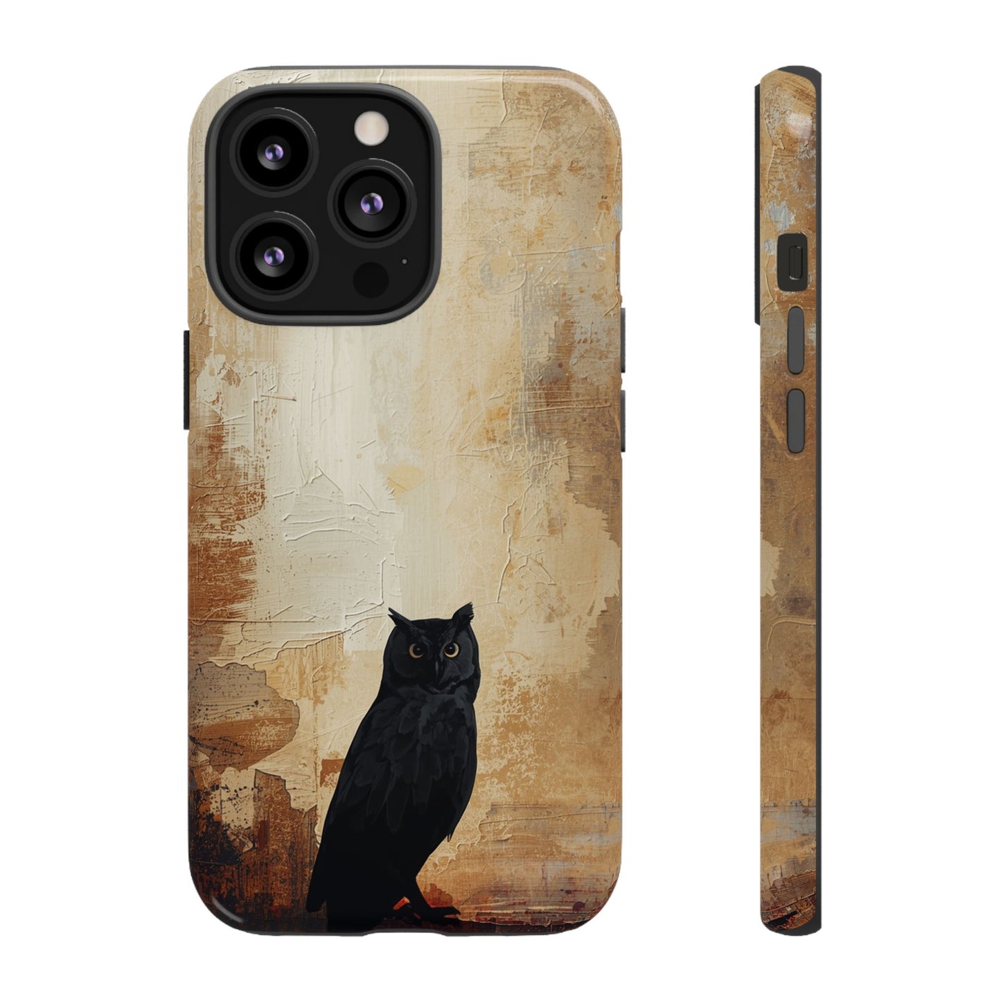 iPhone 13 Pro / Glossy Phone Case - Beautiful Abstract Owl Design Phone Case