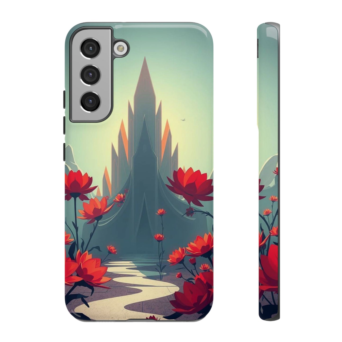 Samsung Galaxy S22 Plus / Glossy Phone Case - Gothic Alien Garden Design Phone Case