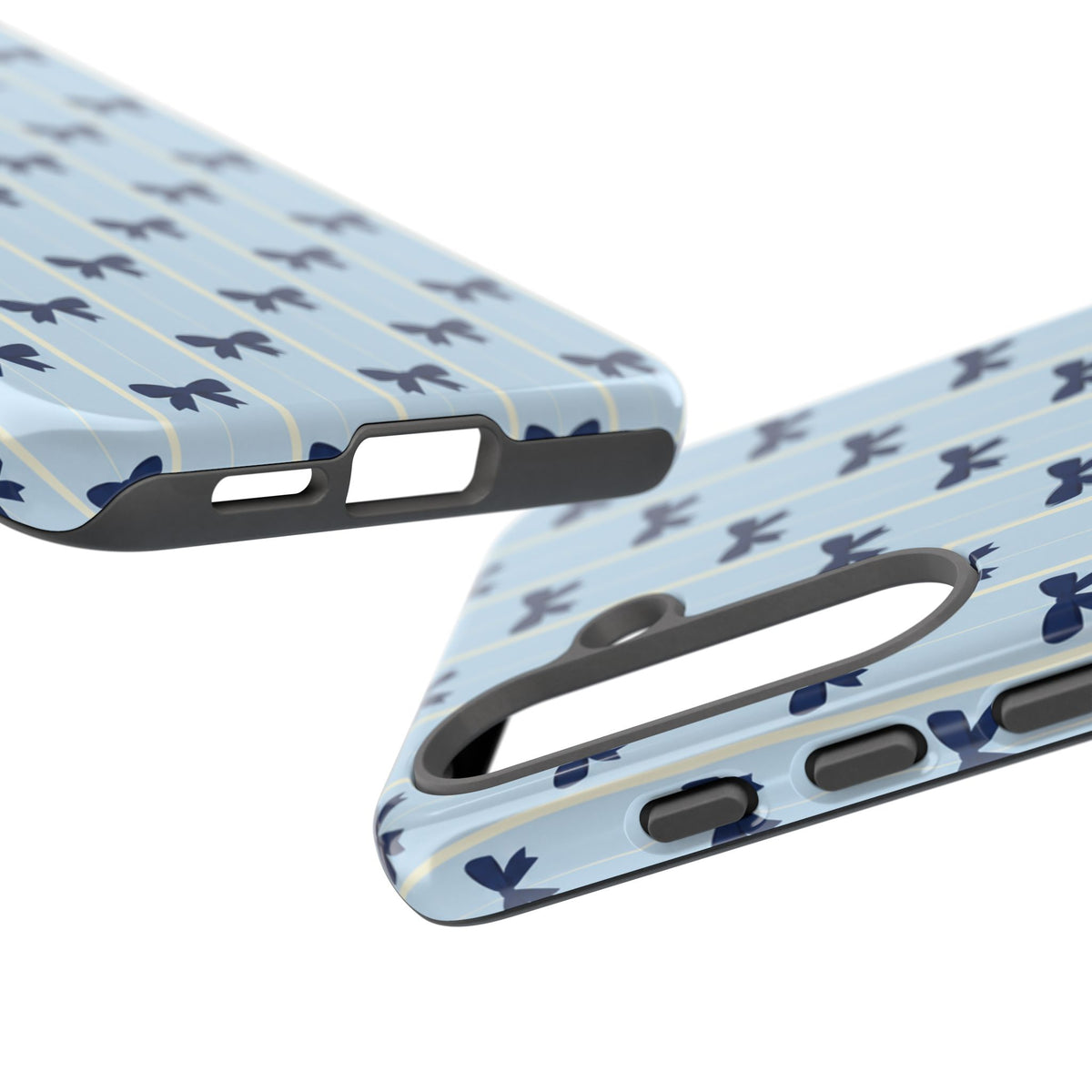 Retro Navy Blue Bow Pattern Phone Case