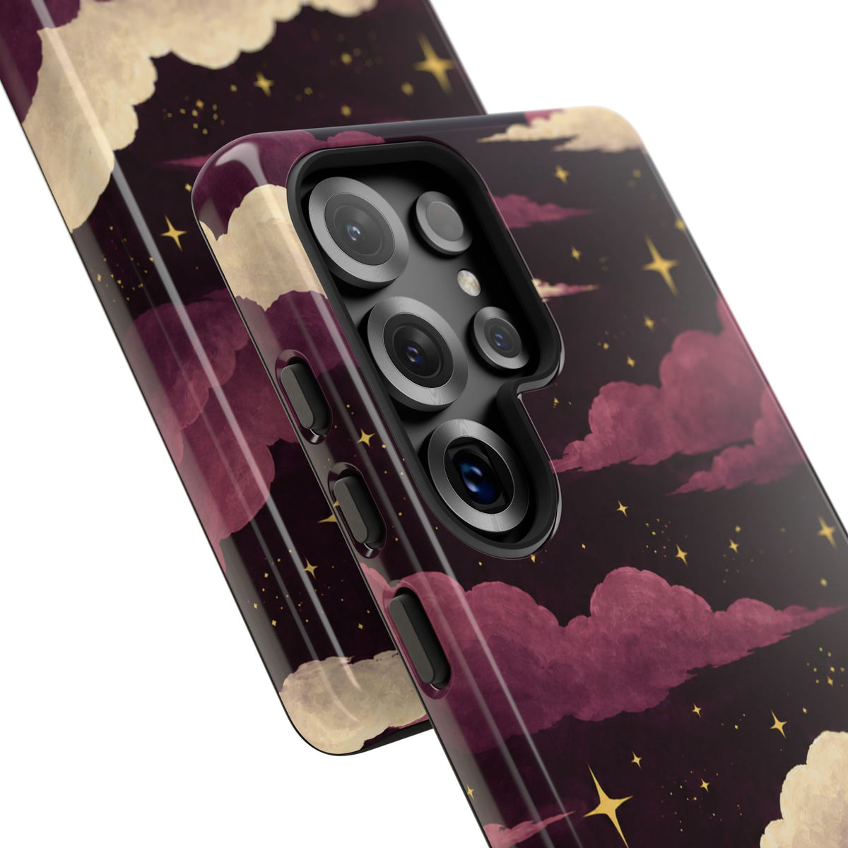 Illustrated Plum Clouds & Stars Phone Case