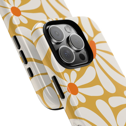 Phone Case - Retro Yellow Daisy Pattern Phone Case