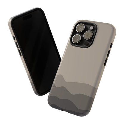 Beige Abstract Waves Protective Phone Case - Beige Phone Case