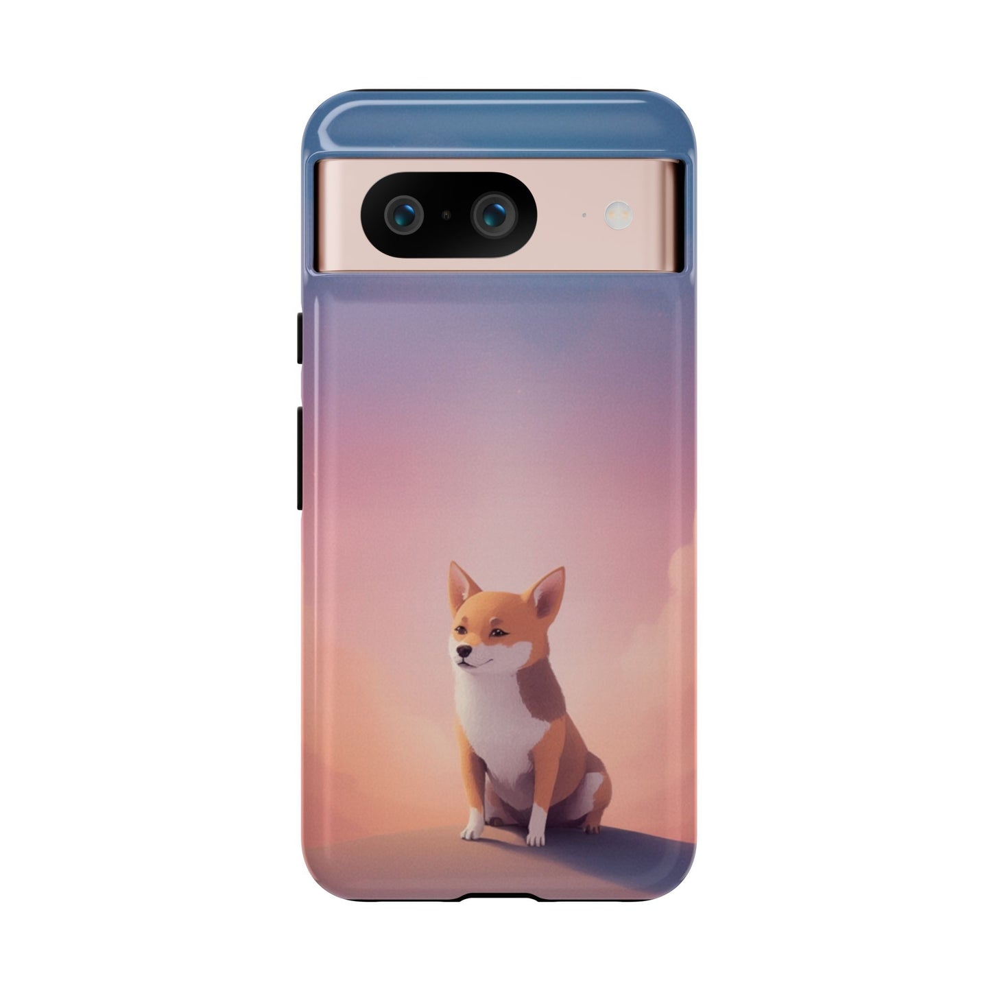 Google Pixel 8 / Glossy Phone Case - Cute Dog & Cloud Design ’Good Doggo’ Phone Case