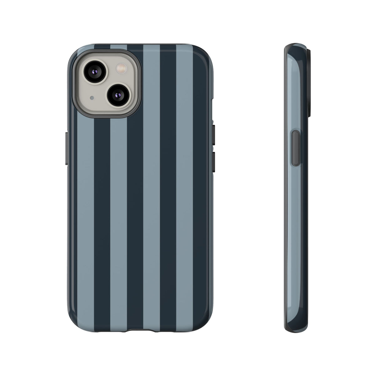 Dark Blue Stripe Pattern Phone Case - Blue Phone Case - iPhone 14 / Glossy