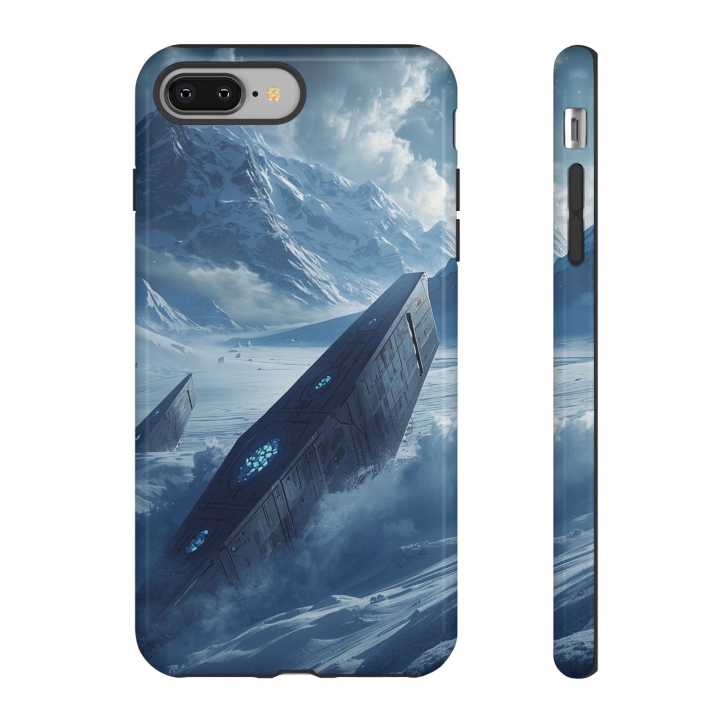 iPhone 8 Plus / Glossy Phone Case - Frozen Alien Wreckage Sci-fi Phone Case