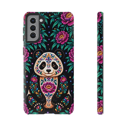 Cute Purple and Teal Calavera Panda Phone Case - Multicolor Phone Case - Samsung Galaxy S21 Plus / Glossy