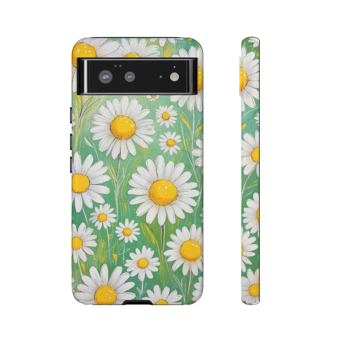 Google Pixel 6 / Glossy Phone Case - Daisies Floral Pattern 4 Phone Case