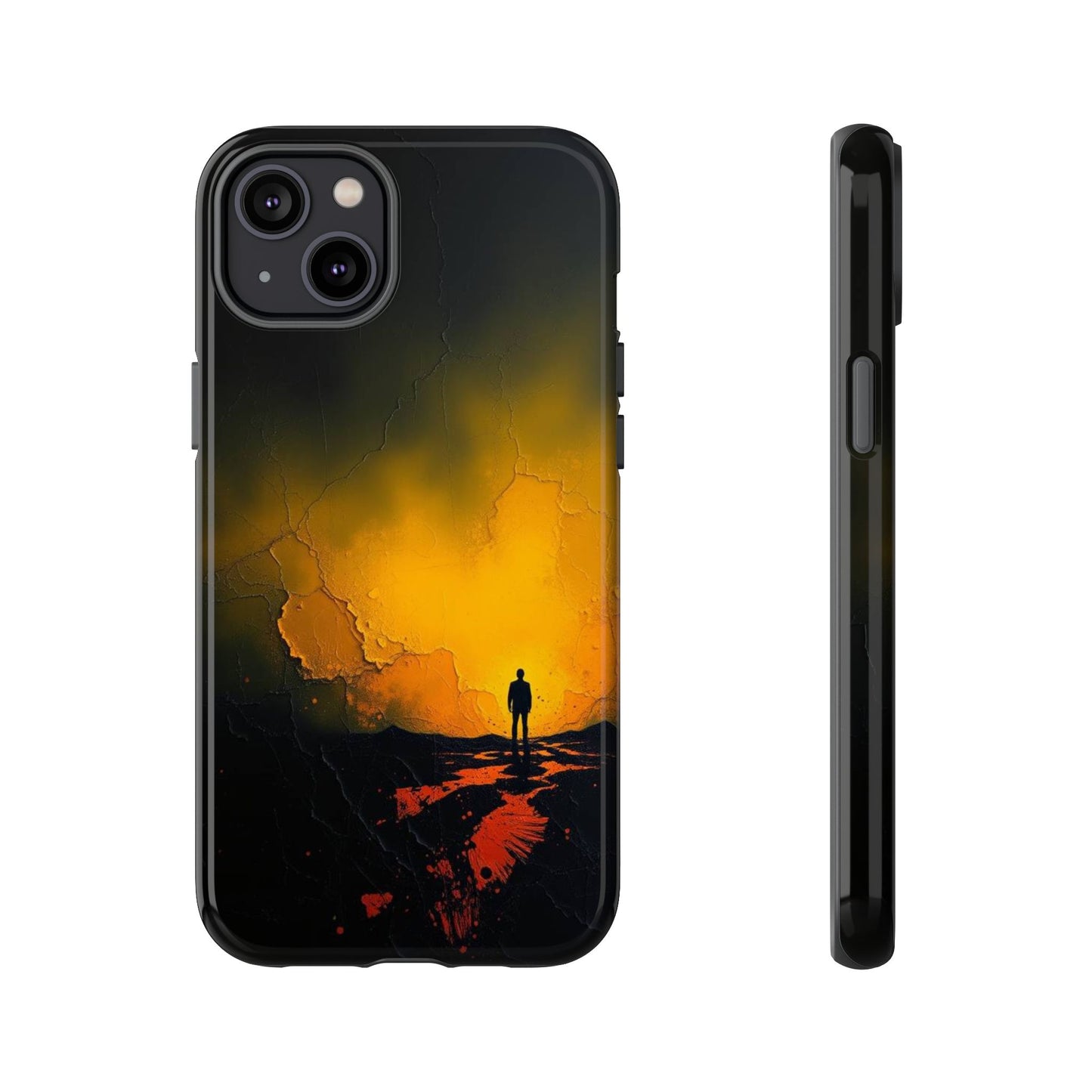 iPhone 14 Plus / Glossy Phone Case - Acrylic Mysterious Figure Phone Case