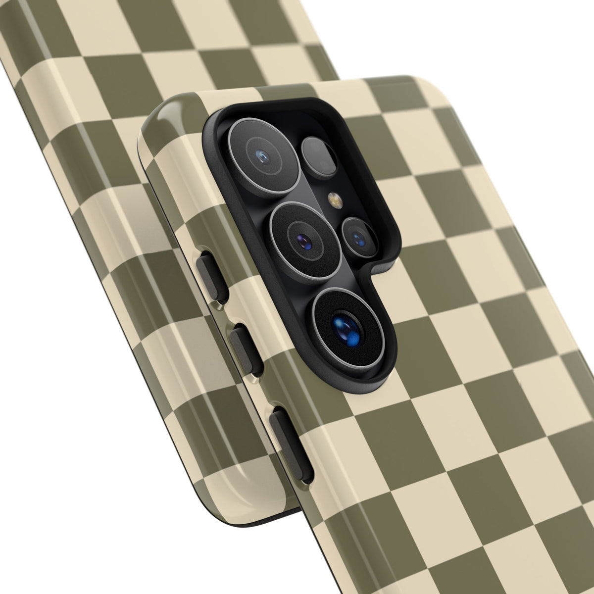 Green Checked Pattern Phone Case - Green Phone Case
