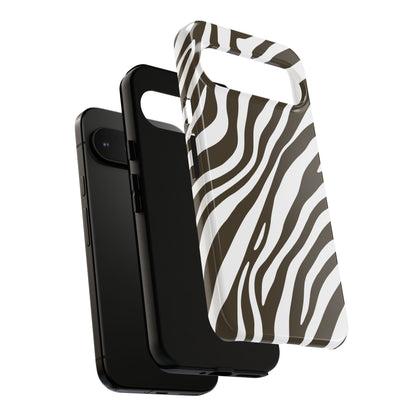 Modern Mocha Zebra Print Phone Case