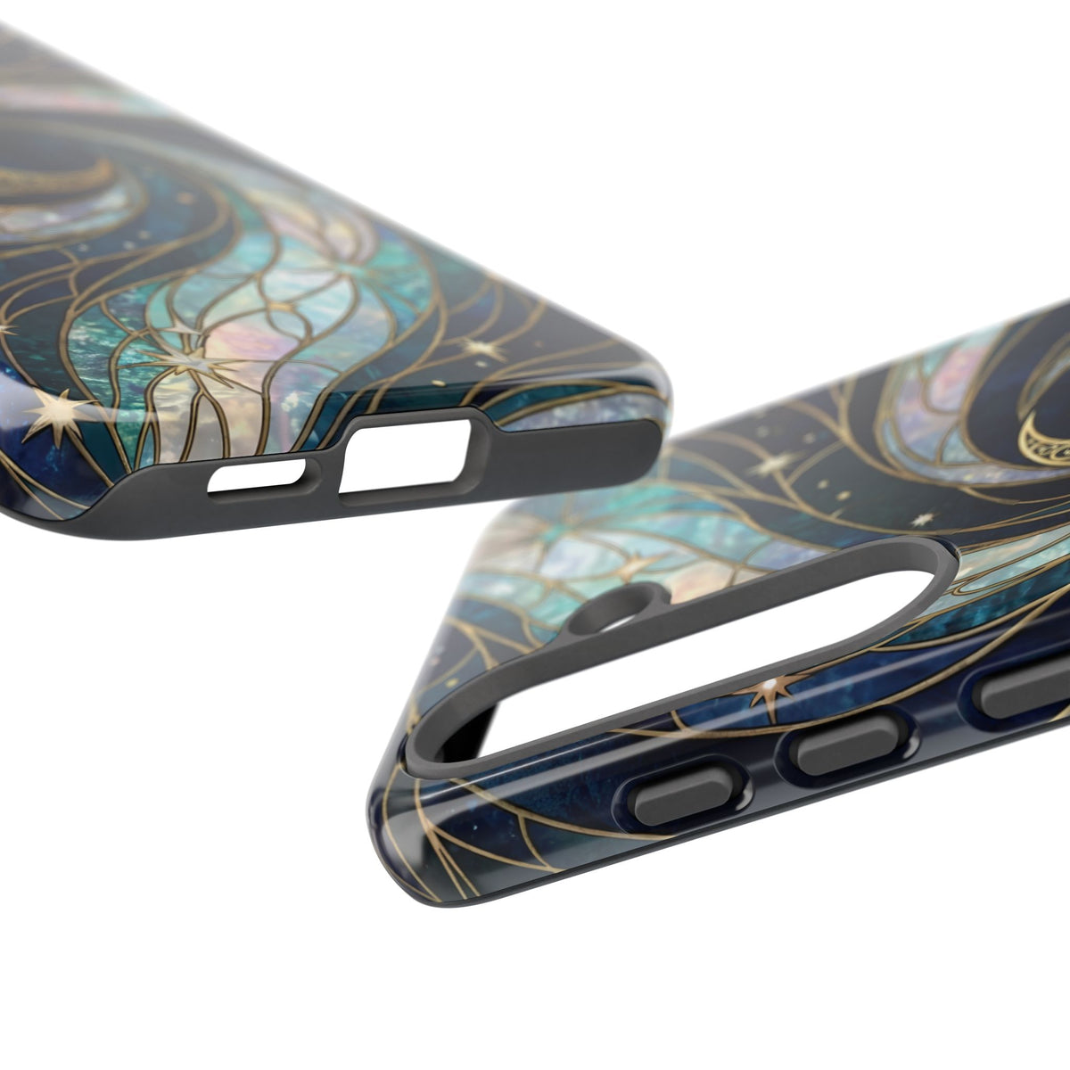 Elegant Navy & Teal Celestial Swirl Phone Case