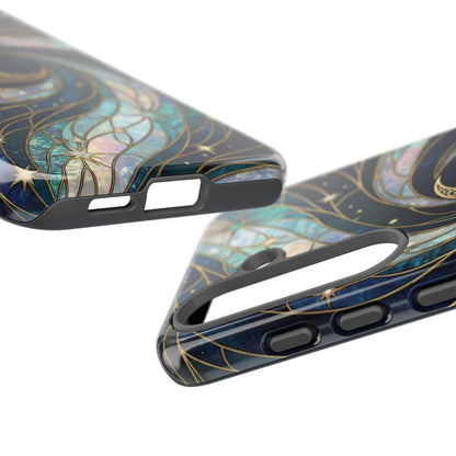 Elegant Navy & Teal Celestial Swirl Phone Case