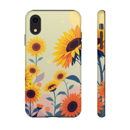 Modern Flat Sunflower Design Phone Case - Multicolor Phone Case - iPhone XR / Glossy
