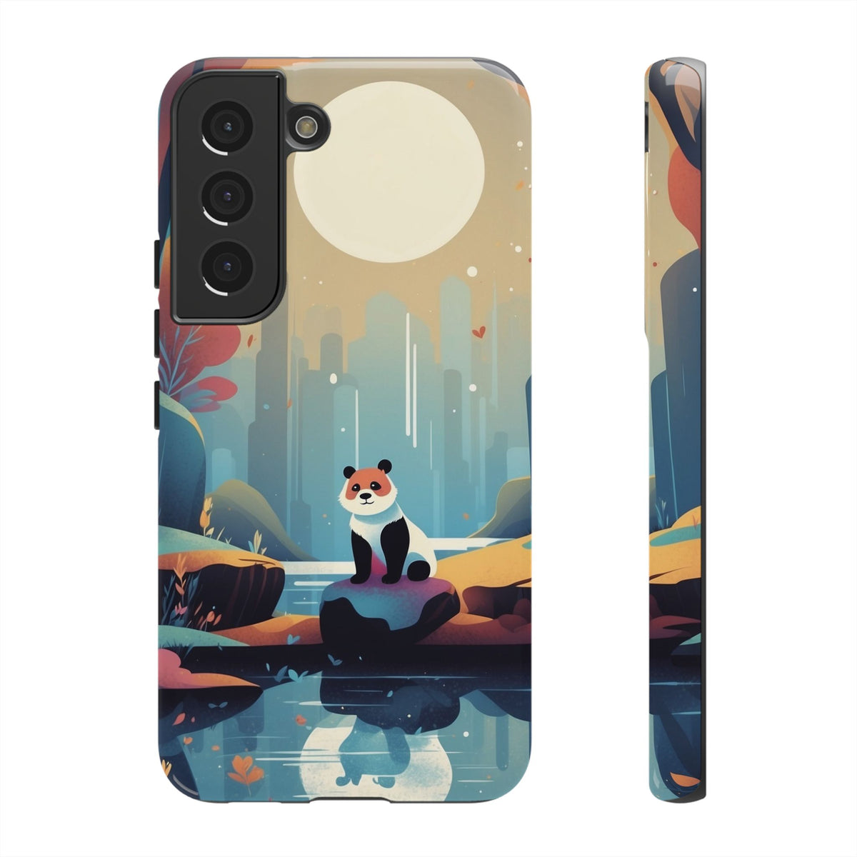 Stylised Panda Design Phone Case - Multicolor Phone Case - Samsung Galaxy S22 / Glossy