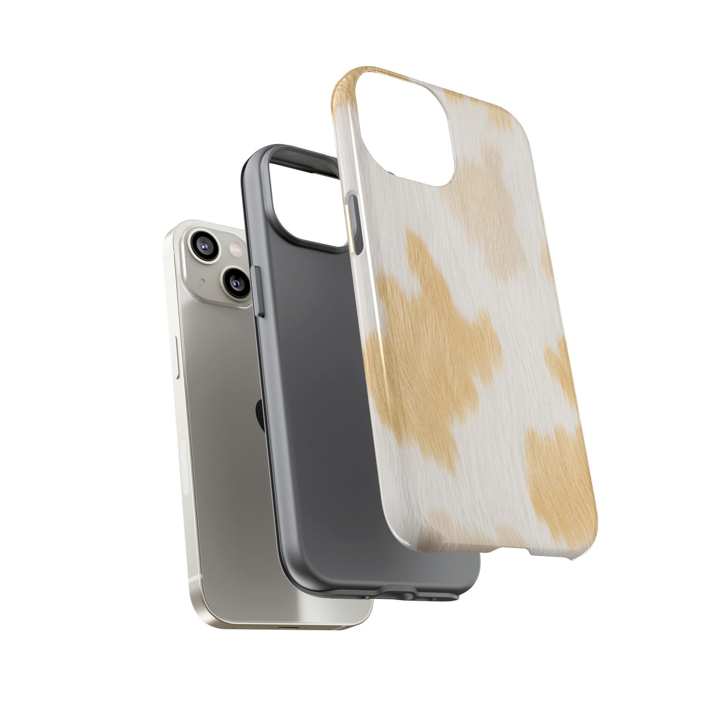 Golden Honey Cow Print Phone Case
