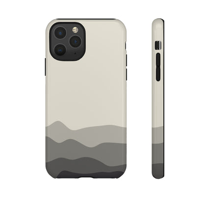 Ivory Abstract Waves Protective Phone Case - White Phone Case - iPhone 11 Pro / Glossy