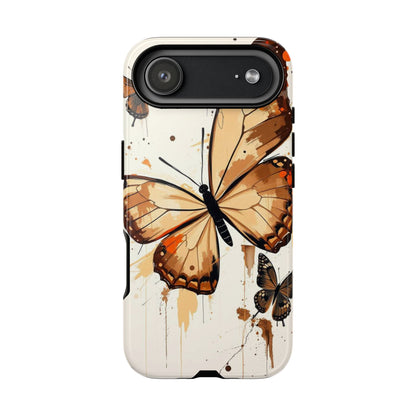 iPhone 17 Air / Glossy Phone Case - Acrylic Style Butterflies Design Phone Case