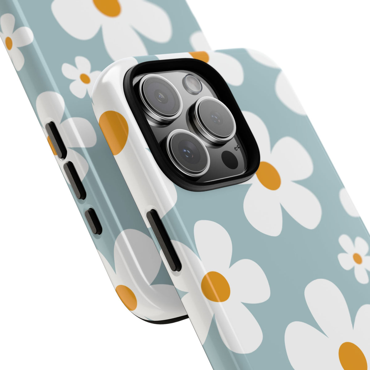 Cute Blue Daisy Pattern Phone Case - Blue Phone Case