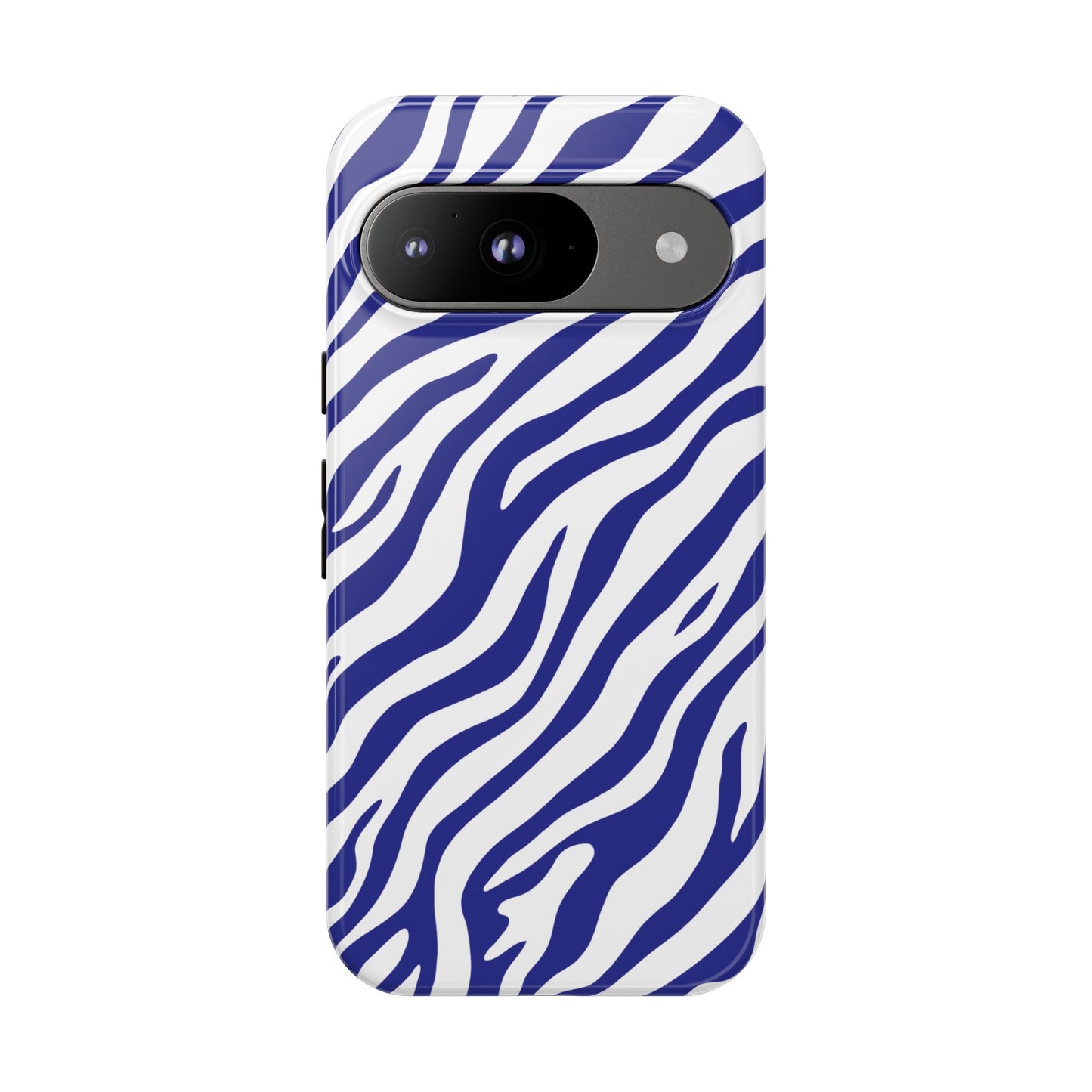 Stylish Electric Blue Zebra Print Phone Case