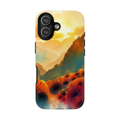 iPhone 17 / Glossy Phone Case - Ideallic Watercolour Sunset Design Phone Case
