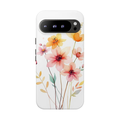 Google Pixel 9 Pro XL / Glossy Phone Case - Boho Chic Watercolour Blooms Design Phone Case