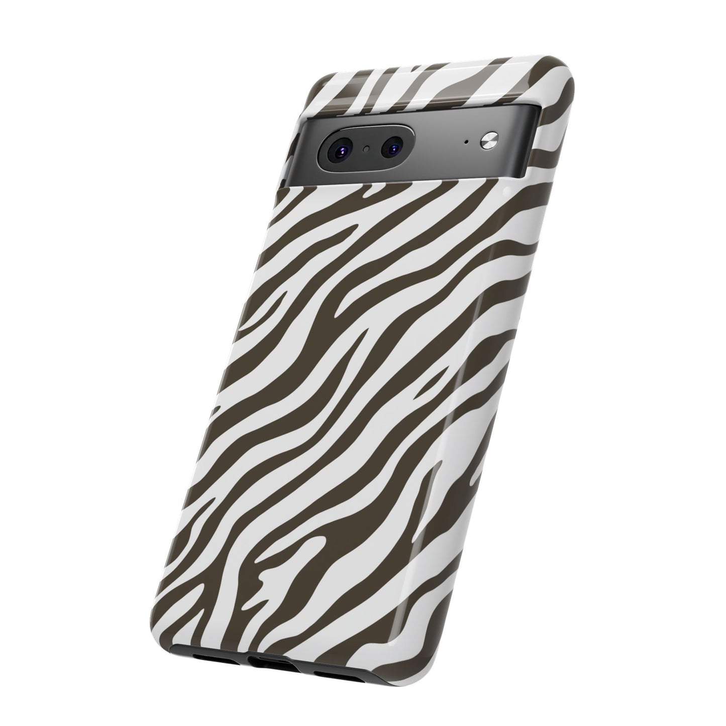 Stylish Mocha Zebra Print Phone Case