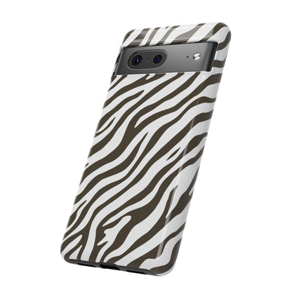 Stylish Mocha Zebra Print Phone Case