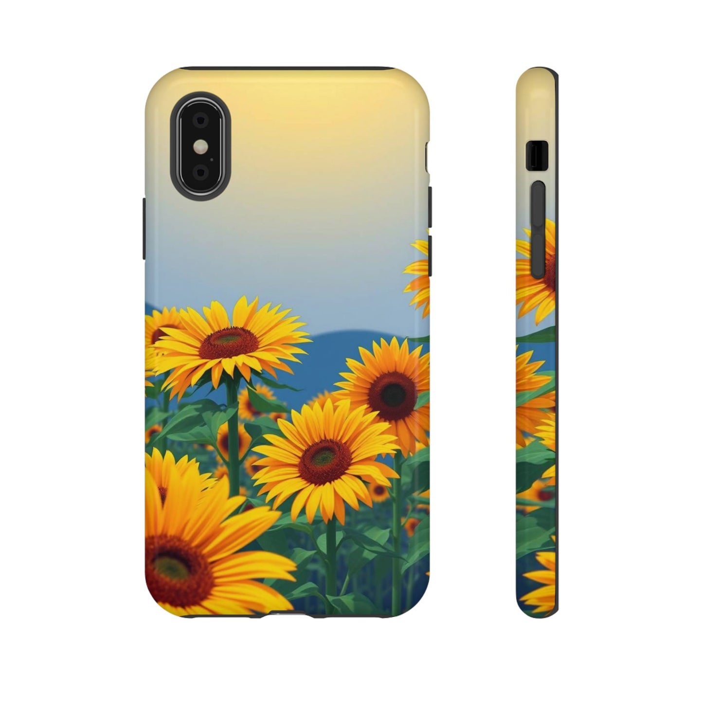 iPhone XS / Glossy Phone Case - Sunflowers Design Phone Case