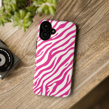 Stylish Hot Pink Zebra Print Phone Case