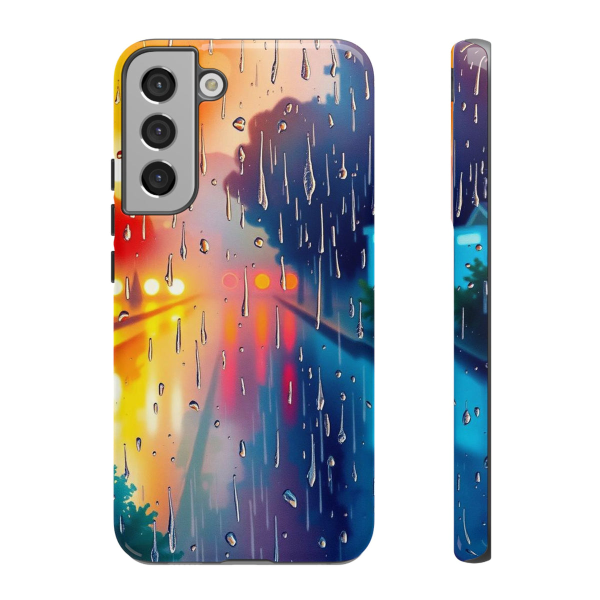 Electric Rain Watercolour Design Phone Case - Multicolor Phone Case - Samsung Galaxy S22 Plus / Glossy