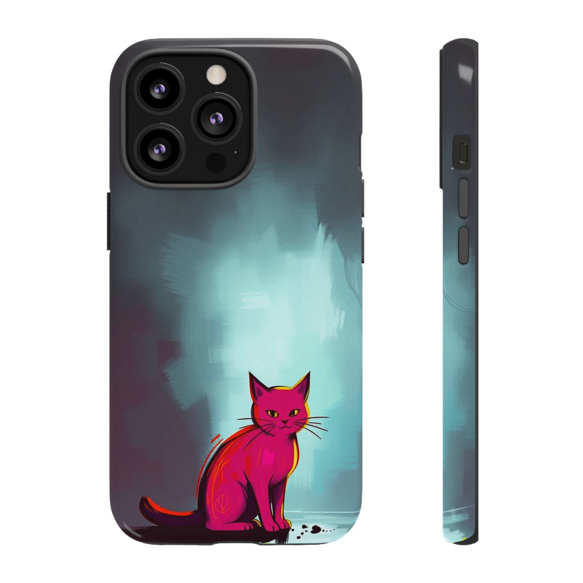 Pop Art Moody Cat Design Phone Case - Multicolor Phone Case - iPhone 13 Pro / Glossy
