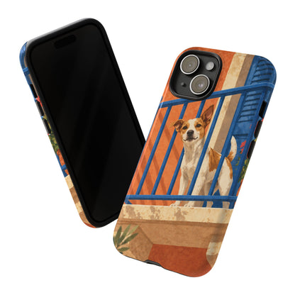 Jack Russell Terrier Balcony Busybody Phone Case - Multicolor Phone Case
