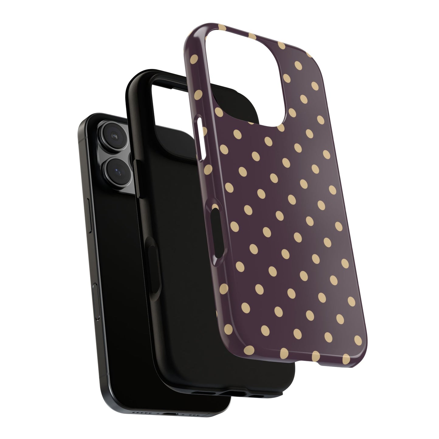 Purple with Yellow Dot Pattern Phone Case
