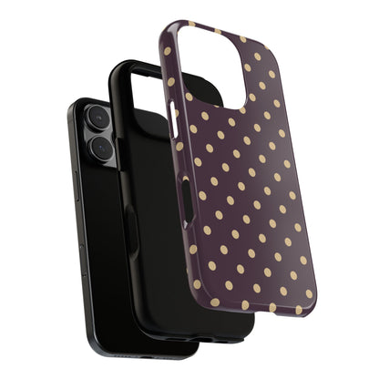 Purple with Yellow Dot Pattern Phone Case