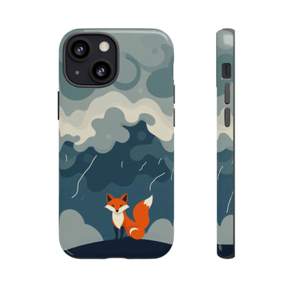 iPhone 13 Mini / Glossy Phone Case - Stormy Fox Design Phone Case