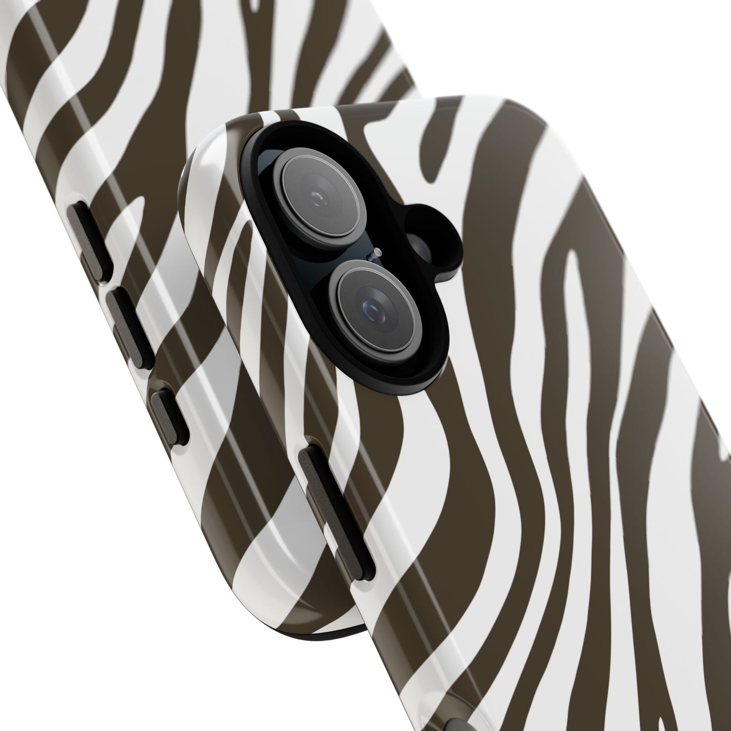 Modern Mocha Zebra Print Phone Case