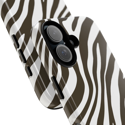 Modern Mocha Zebra Print Phone Case