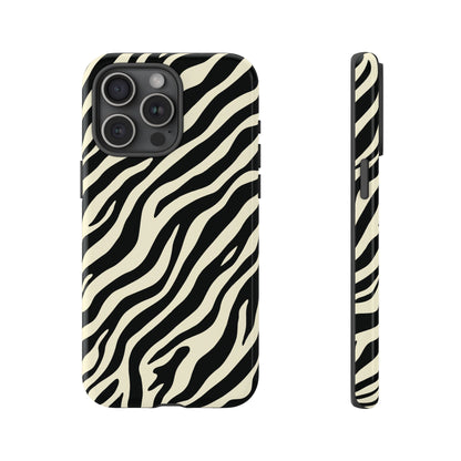 Chic Ivory Zebra Print Phone Case