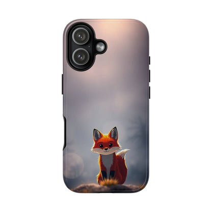 iPhone 17 / Glossy Phone Case - Cute Gothic Fox Design Phone Case
