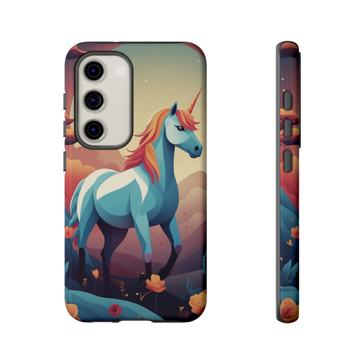Stylised Unicorn Design Phone Case - Multicolor Phone Case - Samsung Galaxy S23 / Glossy