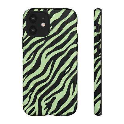 Stylish Mint Zebra Print Phone Case