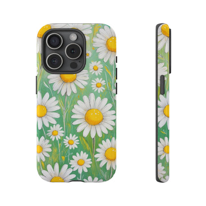 iPhone 15 Pro / Glossy Phone Case - Daisies Floral Pattern 4 Phone Case