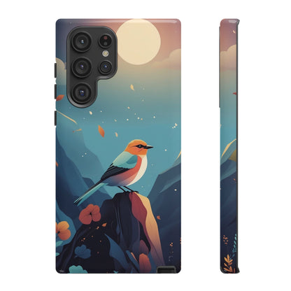 Samsung Galaxy S22 Ultra / Glossy Phone Case - Stylised Bird Design Phone Case
